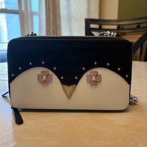 Kate Spade Black and White Penguin Crossbody Bag